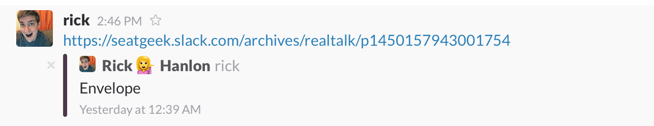 Envelope Slack